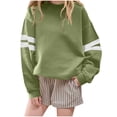 thumbnail image 1 of HAiming Boys Girls Sweatshirt Fleece Lined Casual Striped Long Sleeve Pullover Basic Tops Trendy Clothes, 1 of 6