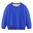 thumbnail image 1 of HAiming Boys Girls Warm Thermal Clothes Crewneck Sweatshirt Solid Color Long Sleeve Pullover Tops Casual Outfit, 1 of 6