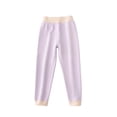 thumbnail image 1 of HAiming Boys Girls Winter Fleece Lined Leggings Kids Basic Solid Full Length Thermal Cotton Breathable Pants, 1 of 3