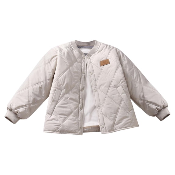 HAiming Boys Girls Winter Warm Fleece Lined Jacket Kids Solid Trendy Thick Outerwear Cute Clothing with Pockets