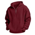 thumbnail image 1 of HAiming Boys Quarter Zip Hoodies Long Sleeve Loose Casual Workout Sweatshirts Fall Winter Everyday Tops with Pockets, 1 of 6