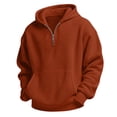 thumbnail image 1 of HAiming Boys Quarter Zip Hoodies Long Sleeve Loose Casual Workout Sweatshirts Fall Winter Everyday Tops with Pockets, 1 of 6