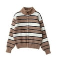 thumbnail image 1 of HAiming Boys Striped Sweater Zip up Stand Collar Casual Winter Warm Long Sleeve Casulal Coat Jackets, 1 of 9
