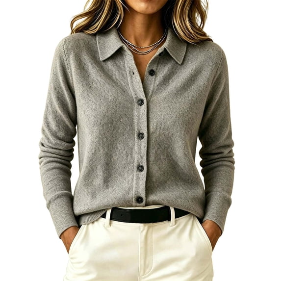 HAiming Button down Shirts for Women Long Sleeve Comfy Collared Dressy Casual Office Blouses Going out Sweaters