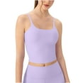 thumbnail image 1 of HAiming Cami Tank Top for Womens Spaghetti Strap Built-in-Bra Yoga Sports Workout Athletic Gym Tops, 1 of 4