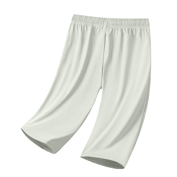 HAiming Capri Sport Pants for Women Plus Size Casual Drawstring Elastic Waist Solid Color with Zip Pockets