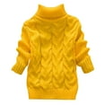 thumbnail image 1 of HAiming Children Boys Girls Sweater Fall Winter Solid Color Turtleneck Long Sleeved Warm Casual Pullover Knit Tops, 1 of 5