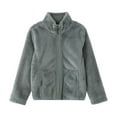thumbnail image 1 of HAiming Children's Boy Girl Fleece Jacket Long Sleeve Full Zip Fuzzy Coat Fall Winter Casual Warm Outwear with Pocket, 1 of 7