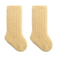 thumbnail image 1 of HAiming Children's Winter Thermal Socks Thick Cable Solid Color Warm Comfortable Fall Winter Stockings, 1 of 2