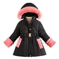 thumbnail image 1 of HAiming Childrens Girls Winter Puffer Coat Long Sleeve Hooded down Jacket Kids Casual Thicken Warm Long Length Outwear, 1 of 3
