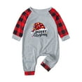thumbnail image 1 of HAiming Christmas Matching Pajamas for Family Plaid Printed Long Sleeve Crewneck Tops Pants Sleepwear Pjs Set Homewear, 1 of 5