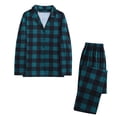 thumbnail image 1 of HAiming Christmas Pajamas for Family Matching Set Plaid Lapel Long Sleeve Shirts Pants Holiday Xmas Loungewear Outfits, 1 of 9