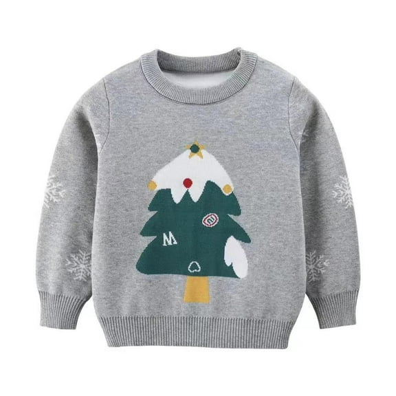 HAiming Christmas Sweater for Toddler Girls Boys Long Sleeve Crew Neck Holiday Pullover Cute Top Trendy Clothes