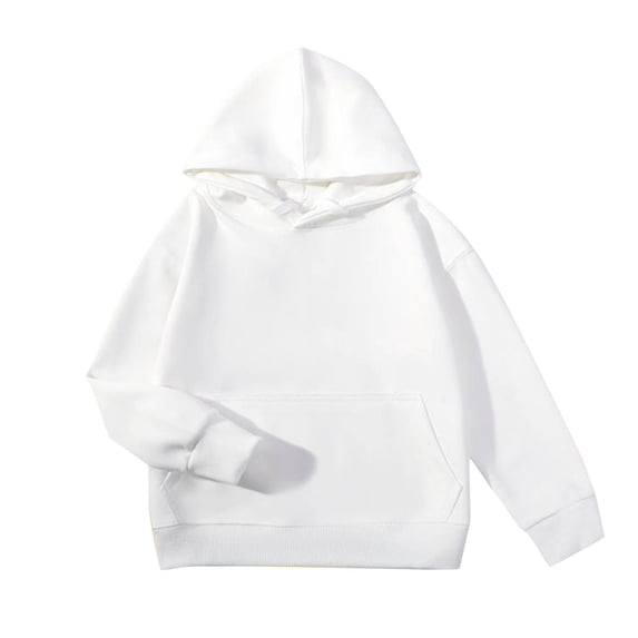 HAiming Cotton Hoodies for Girls Trendy Cute Long Sleeve Solid Color Sweatshirts Pullover Tops Basic Shirt