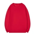 thumbnail image 1 of HAiming Cotton Shirts for Men Casual Long Sleeve Crewneck Loose Tops Fashion Oversized Basic Sweatshirt, 1 of 6
