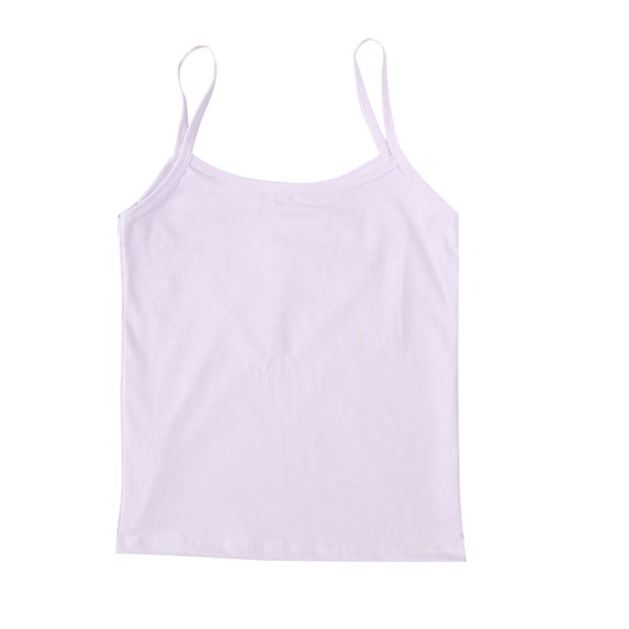 HAiming Girls Cotton Spaghetti Strap Tank Tops Lightweight Soft Comfy Basic Solid Color Undershirts