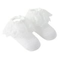 thumbnail image 1 of HAiming Girls Crew Socks Cute Lace Ruffle Frilly Mesh Solid Color Dress Dance Ankle Sock for Festival, 1 of 9