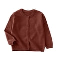 thumbnail image 1 of HAiming Girls Cute Cardigan Long Sleeve Button down Solid Color Comfy Scoop Neck Sweater Fall Winter Going out Tops, 1 of 6
