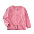 thumbnail image 1 of HAiming Girls Cute Cardigan Long Sleeve Button down Solid Color Comfy Scoop Neck Sweater Fall Winter Going out Tops, 1 of 6