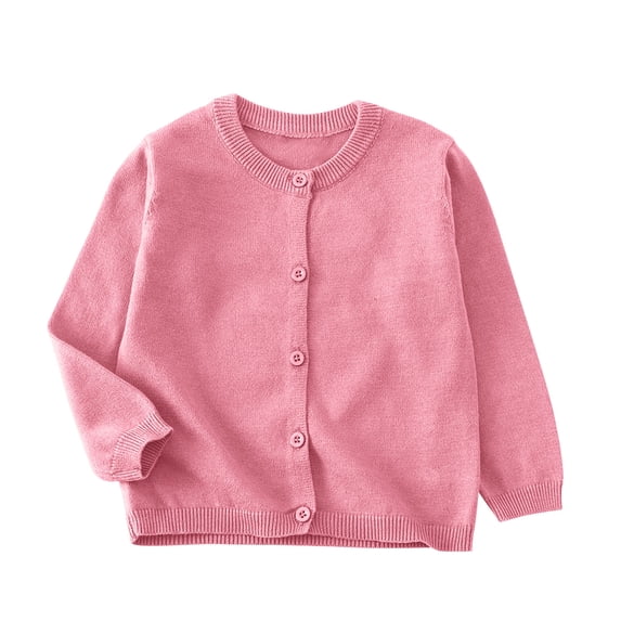 HAiming Girls Cute Cardigan Long Sleeve Button down Solid Color Comfy Scoop Neck Sweater Fall Winter Going out Tops
