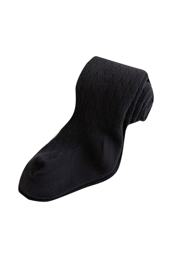 Girls Footed Tights Solid Color Ribbed Soft Comfy Winter Warm Fall Dance Sports Trendy Legging