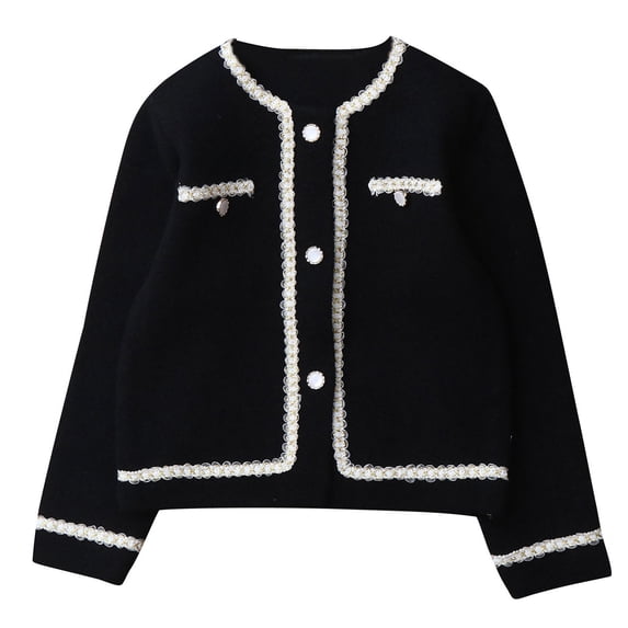HAiming Girls Kids Knit Cardigan Jackets Lightweight Casual Long Sleeve Button down Outerwear Soft Coat