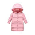 thumbnail image 1 of HAiming Girls Long Padded Jacket Coat Quilted Long Sleeve Full Zip Solid Color Winter Warm Outwear Trendy Clothes, 1 of 9