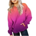 thumbnail image 1 of HAiming Girls Long Sleeve Hoodies Trendy Gradient Color Sweatshirts Fall Winter Casual Pullover Tops with Pockets, 1 of 6