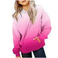 thumbnail image 1 of HAiming Girls Long Sleeve Hoodies Trendy Gradient Color Sweatshirts Fall Winter Casual Pullover Tops with Pockets, 1 of 6