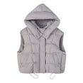 thumbnail image 1 of HAiming Girls Qulited Puffer Vest Casual Trendy Fleece Sleeveless Zip up Hooded Jacket Winter Padded Warm Coat Clothes, 1 of 4