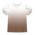 thumbnail image 1 of HAiming Girls T Shirts Color Block Short Sleeve Tee Summer Vacation Going out Kids Tops Scoop Neck Loose Casual Trendy Blouses, 1 of 8