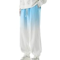 thumbnail image 1 of HAiming Gradient Color Block Men's Jogging Pants Casual Elastic Drawstring Waist Sweatpants Fashion Clothes with Pocket, 1 of 5