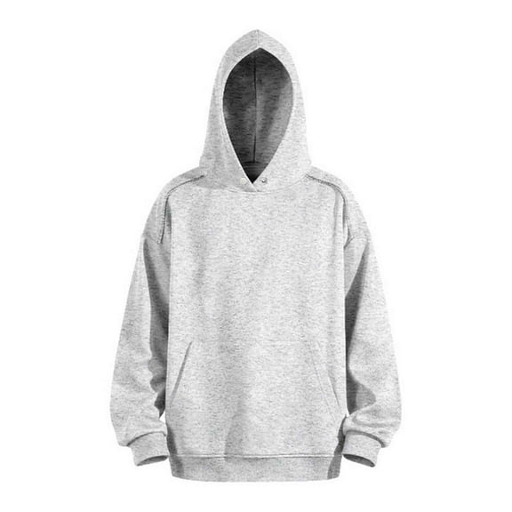 HAiming Hoodie for Men Casual Long Sleeve Pullover Hooded Sweatshirts Solid Color Clothes with Pockets