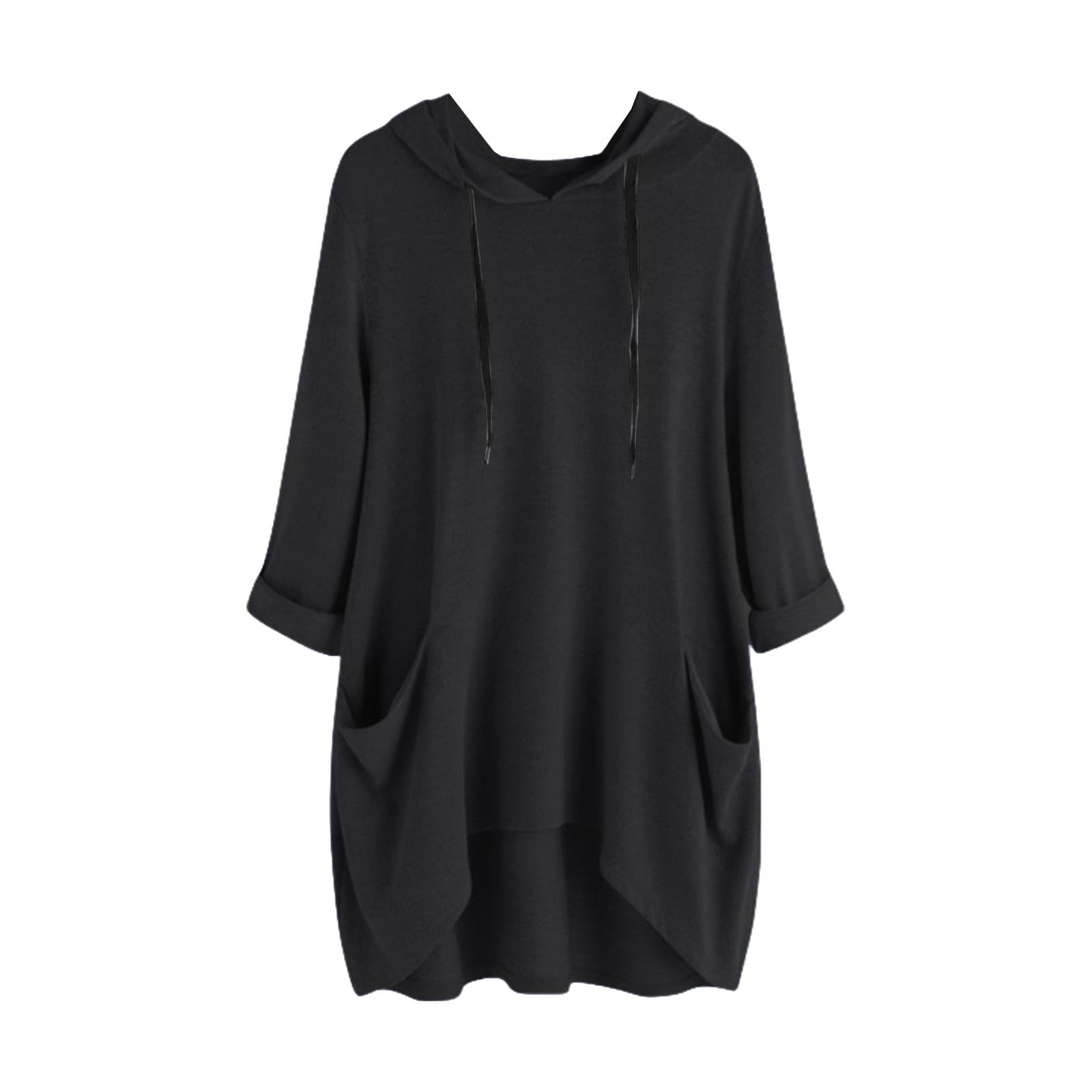 Long Sleeve Hood Pocket Long Sleeve Long Loose-fitting Casual Pullover Women