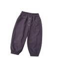 thumbnail image 1 of HAiming Kids Baby Boys Girls Fall Winter Corduroy Pant Elastic Waist Button Casual Jogger Trousers With Pocket, 1 of 5