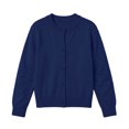 thumbnail image 1 of HAiming Kids Cardigan Button down Shirts Long Sleeve Comfy Loose Casual Solid Color Scoop Neck Blouses Vacation Outwear Tops, 1 of 9