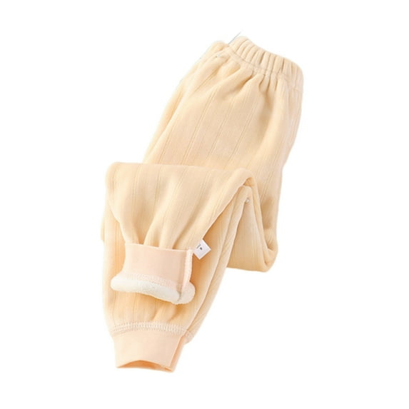 HAiming Kids Cotton Fleece Lined Thick Thermal Pants Winter Warm Loungewear Casual Soft Comfy Legging
