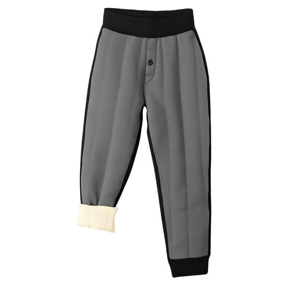 HAiming Kids Girl Boy Thermal Pants Fleece Lined Soft Comfy Sweatpants Athletic Winter Warm Jogger Pants