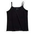 thumbnail image 1 of HAiming Kids Girls Cotton Tank Tops Sleeveless Bow Camisole Breathable Lace Solid Color Vacation Shirts, 1 of 3