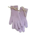 thumbnail image 1 of HAiming Kids Knitted Gloves Long Cuff Solid Color Bow-Tie Ribbed Strenchy Winter Warm Soft for Cold Weather, 1 of 3