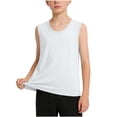 thumbnail image 1 of HAiming Kids Tank Tops Summer Loose Solid Color Casual Comfy Round Neck Classic T Shirts Summer Vacation Workout Blouses 1-15 Years, 1 of 6