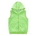 thumbnail image 1 of HAiming Kids Vest Sleeveless Full Zip Hoodies with Pockets Loose Solid Color Casual Fall Winter Classic Workout Tops, 1 of 7