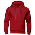 thumbnail image 1 of HAiming Long Sleeve Hooded for Men Solid Drawstring Sweatshirt Trendy Plus Size Casual Basic Pullover Tops with Pocket, 1 of 6