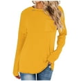 thumbnail image 1 of HAiming Long Sleeve Tunic Tops for Women Casual Solid Color Crewneck Loose Shirt Fall Winter Pullover Blouse with Poket, 1 of 5