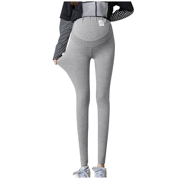 HAiming Maternity Yoga Leggings High Waist Womens Solid Color Workout Pregnancy Pants Workout Trouser