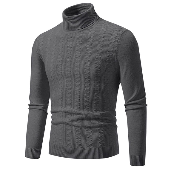 HAiming Men Quarter Zip Sweaters Stand Collar Long Sleeve Rib Knit Tops Fall Winter Plus Size Casual Pullover Blouses