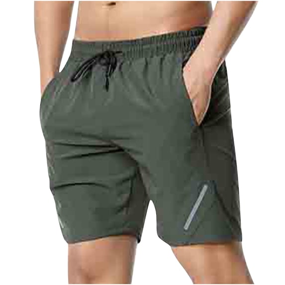 HAiming Men Sports Shorts Casual Elastic Waist Drawstring Lightweight Training Quick Drying Short Pants with Pockets