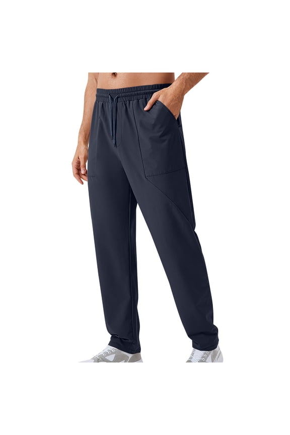 Men's Athletic Running Pants Casual Lightweight Workout Joggers Quick Dry Gym Loose Sweatpants with Pockets