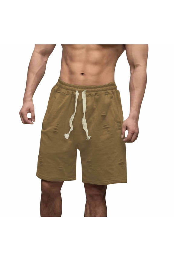 Men's Athletic Shorts Casual Workout Gym Running Exercise Training Drawstring Fashion Sports with Pockets