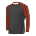 thumbnail image 1 of HAiming Men's Baseball T-Shirts Color Block Long Sleeve Crew Neck Casual Lightweight Athletic Basic Tops, 1 of 2